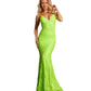 Jovani - Sequin Embellished Spaghetti Strap Gown