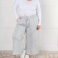 Zenana - Wide Leg Mineral Wash Cropped Pants