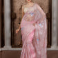Zaalima Fashion - Organza Saree With Sequin & Floral Embroidery