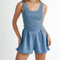 Mable - Ruched Short Romper