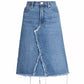 Frame - Deconstructed Denim Midi Skirt