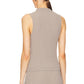 Enza Costa - Puckered Sleeveless Hi-Neck Top