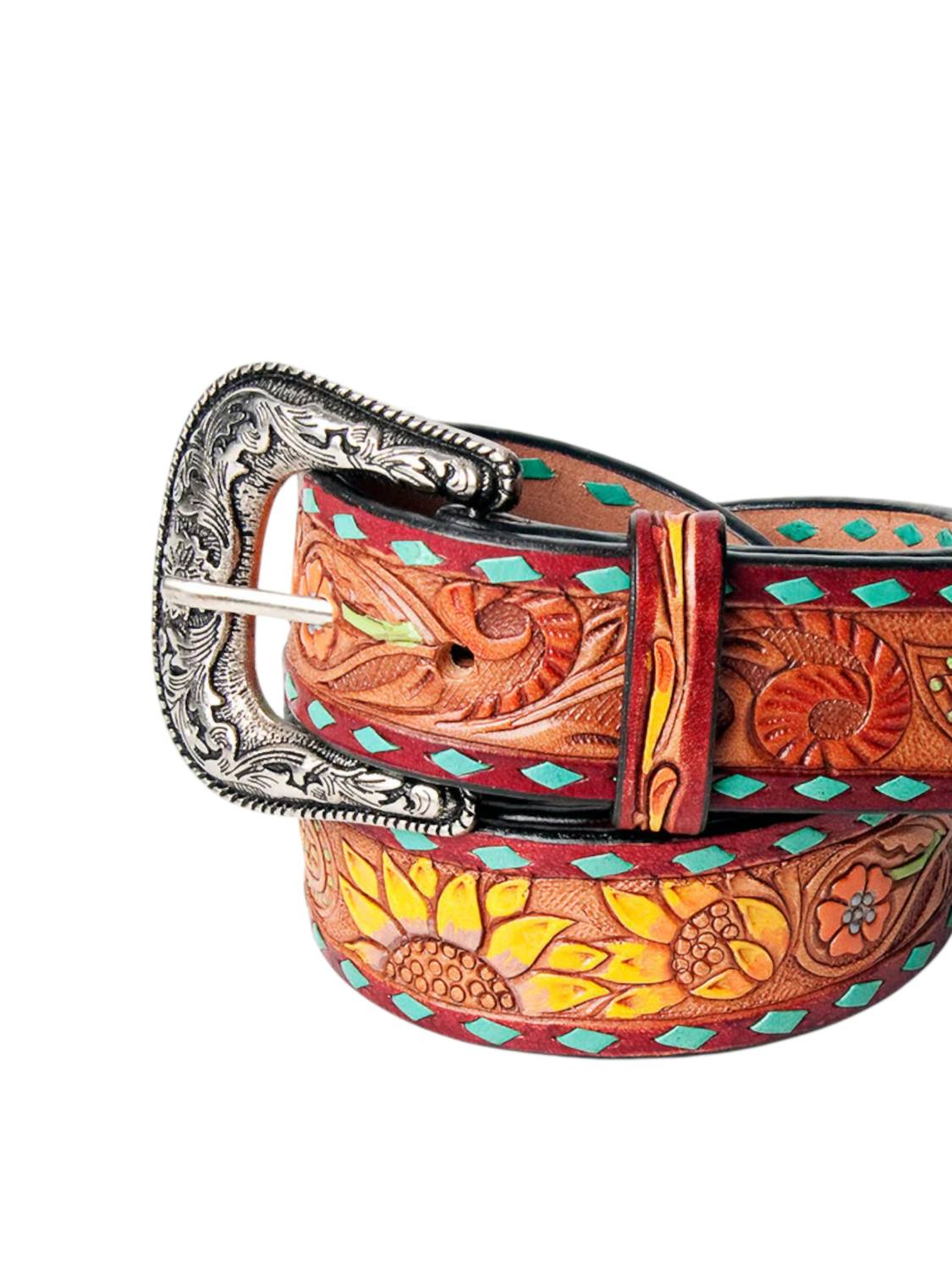 American Darling - Women's Beautifully Hand Tooled Genuine Belt