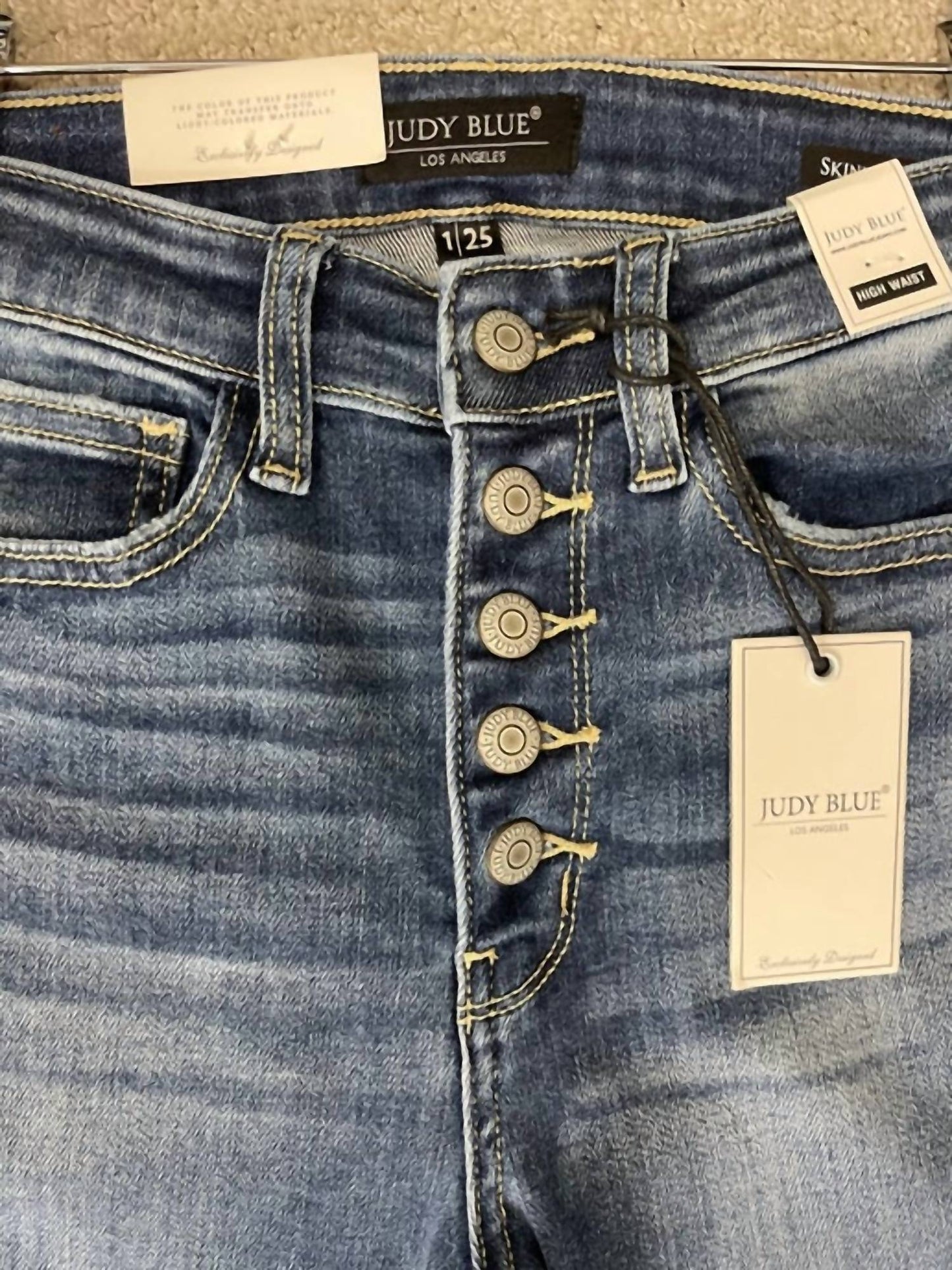 Judy Blue - High Rise Button Fly Skinny Jean