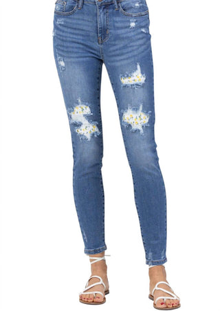 Judy Blue - Calça Jeans Skinny Cintura Alta Lemon Patch