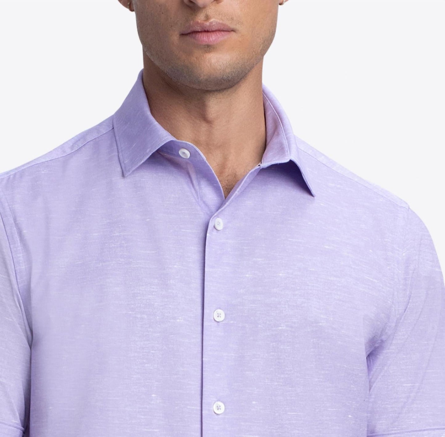 Bugatchi Uomo - Camisa masculina de manga curta com estampa Miles Slub Ooohcotton