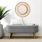 Ottoman Oval Storage Bench with Rubber Wood Legs