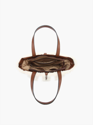 Jen &amp; Co. - Bolsa tote feminina Marlene Luxe Sherpa