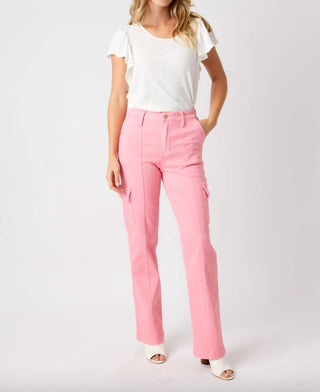 Judy Blue - Calça Jeans Cargo de Perna Reta