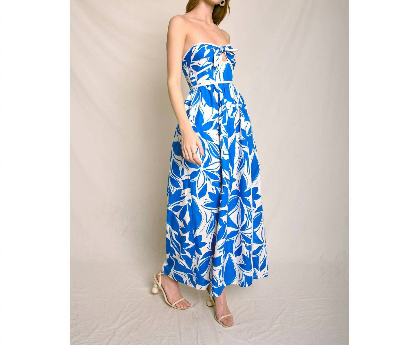Dress Forum - Mykonos Strapless Contrast Binding Maxi Dress