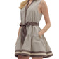 2Sable - Mina Stripe Collar Belted Dress
