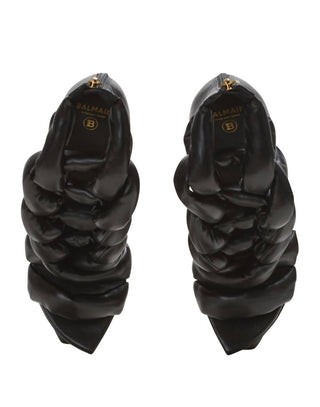 Balmain - Scarpin feminino plataforma Ava com trança e salto bloco