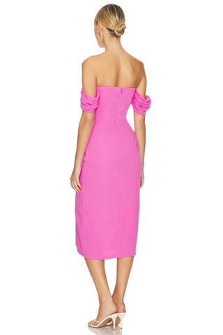 Amanda Uprichard - Vestido midi Victoria ombro a ombro