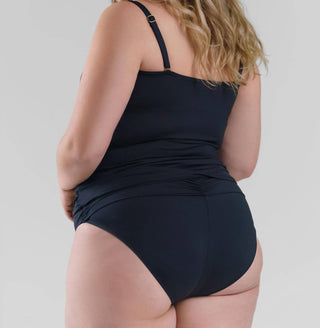 La Blanca - Calcinha de biquíni hipster com faixa franzida - Plus