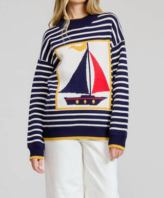 Flat White - Nautical Stripe Sweater