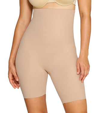 Miraclesuit feminino Real Smooth Extra Firm Control Thigh Slimmer Bege tamanho médio