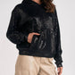 Elan - Metallic Sweater Hoodie