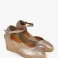 Penelope Chilvers - Women's High Mary Jane Metallic Leather Espadrille