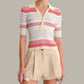 525 America - Calla Striped Polo Top