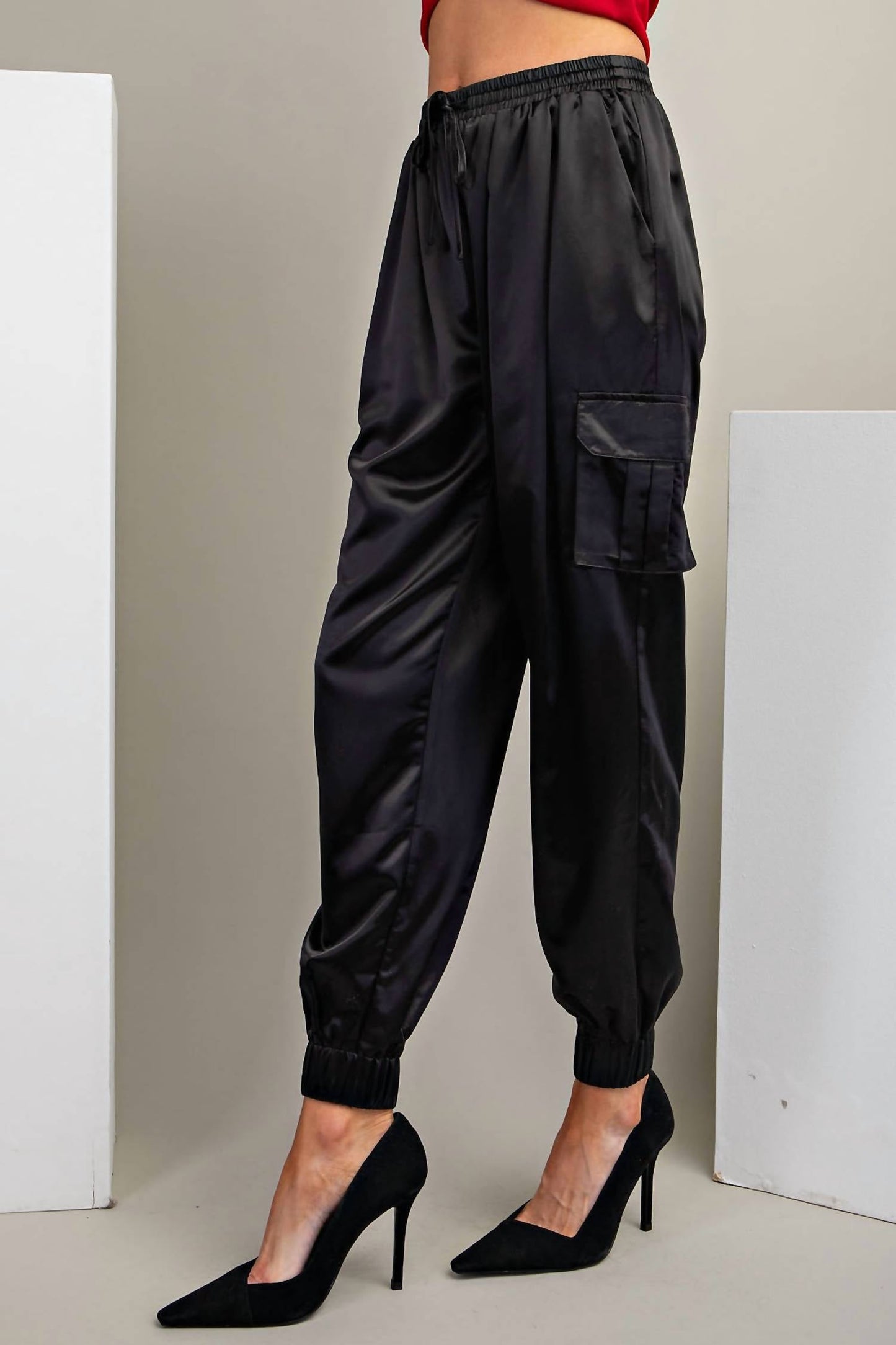 Glam - Pop The Champagne Satin Joggers