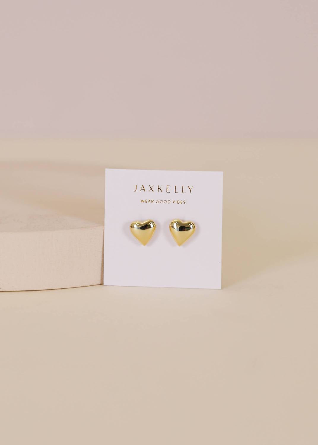 Jaxkelly - Women's Puffed Heart Earrings