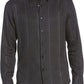 Camisa de linho sólida masculina Cubavera cinza tamanho X-G