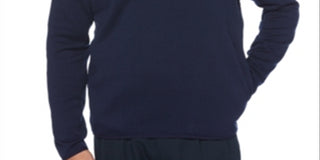 PGA TOUR Suéter Masculino com Zíper de 1/4 de Gola Alta, Azul, Tamanho Médio