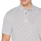 Camisa polo de golfe masculina com listras Feeder Stripe Performance da PGA Tour, branca, tamanho pequeno