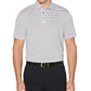 Camisa polo de golfe masculina com listras Feeder Stripe Performance da PGA Tour, branca, tamanho pequeno