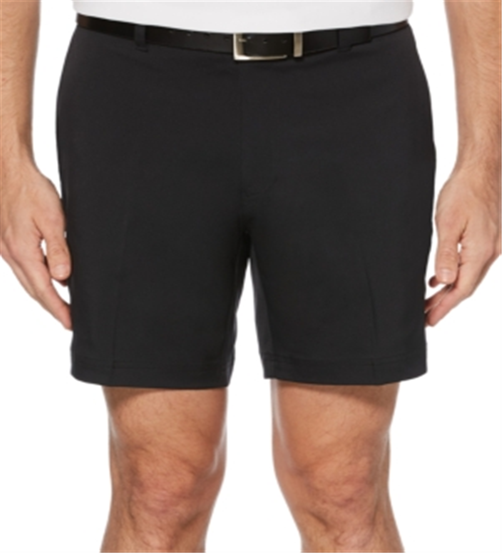 Shorts de golfe masculino PGA Tour 7 com frente plana, preto, tamanho 32