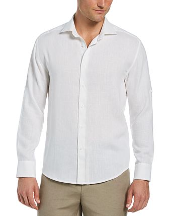 Camisa masculina Cubavera Travelselect resistente a rugas, branca, tamanho extragrande