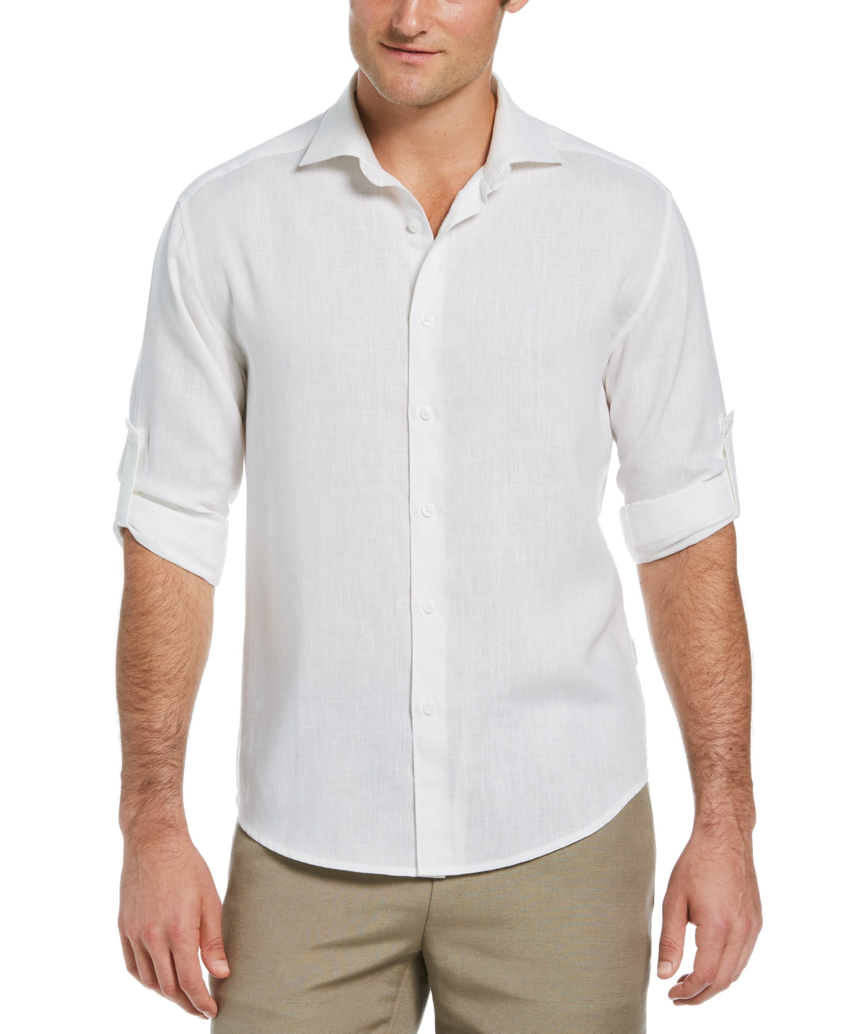 Camisa masculina Cubavera Travelselect resistente a rugas, branca, tamanho extragrande