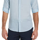 Camisa masculina antirrugas Cubavera Travelselect azul tamanho grande