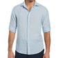 Camisa masculina antirrugas Cubavera Travelselect azul tamanho grande