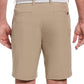 Shorts de golfe texturizados horizontais com frente plana e elástico de desempenho masculino PGA Tour, marrom, tamanho 34