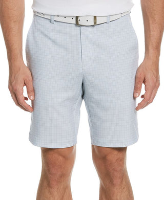Shorts de golfe xadrez elástico masculino PGA Tour, branco, tamanho 40