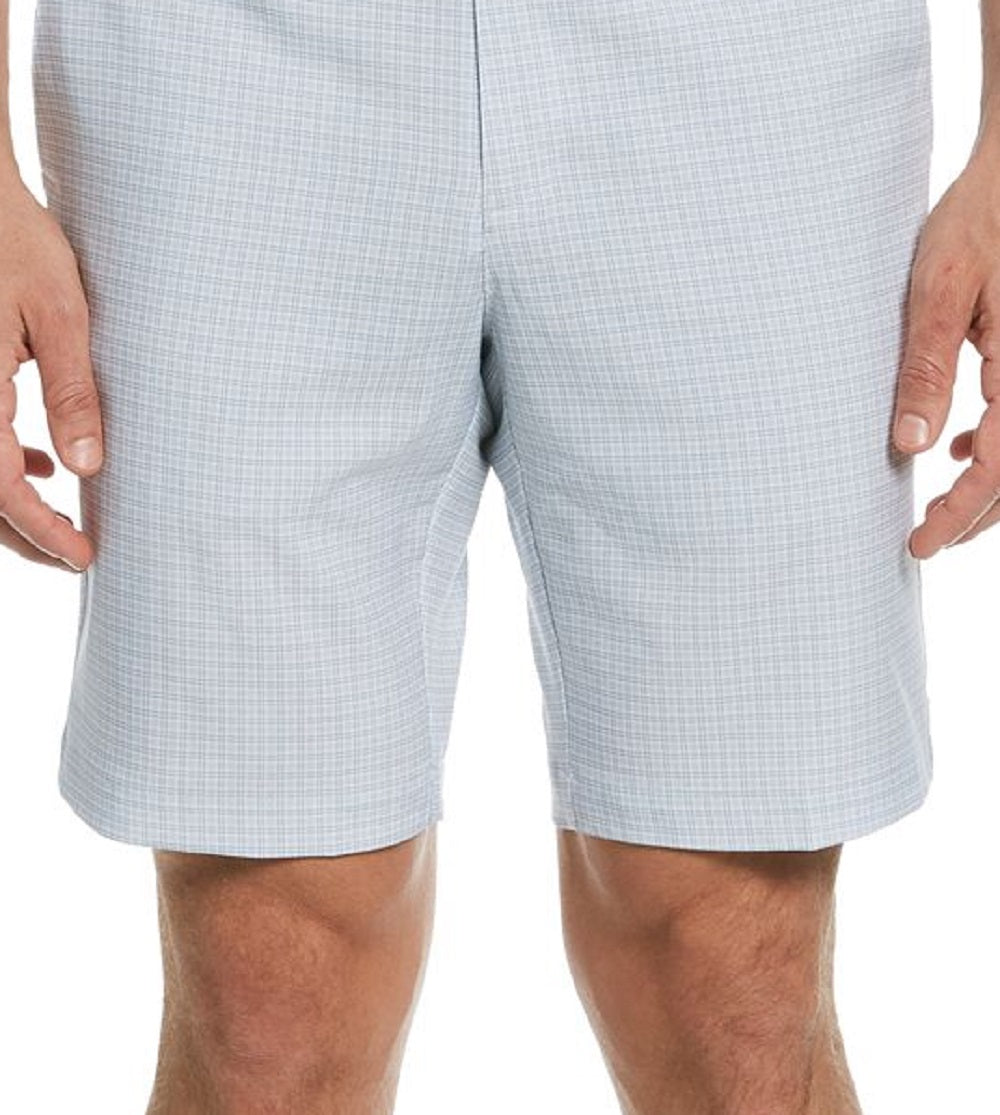 Shorts de golfe xadrez elástico masculino PGA Tour, branco, tamanho 40