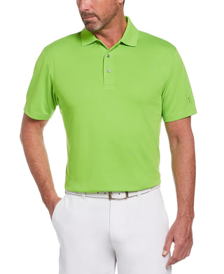 Camiseta polo de golfe Airflux masculina PGA Tour, verde, tamanho pequeno