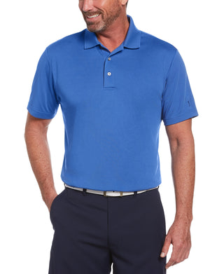 Polo de golfe Airflux masculino PGA Tour azul tamanho médio