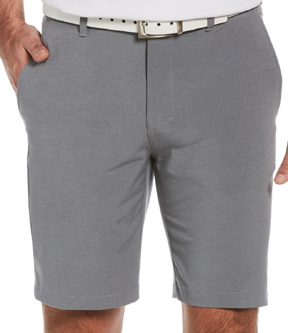 Shorts de golfe masculinos elásticos com frente plana, tamanho 46, cinza, PGA Tour