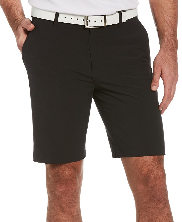 Shorts de golfe masculinos elásticos com frente plana, tamanho 44, pretos, PGA Tour