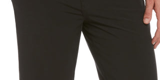 Shorts de golfe masculinos elásticos com frente plana, tamanho 44, pretos, PGA Tour