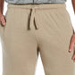 Cubavera Shorts Masculino Solid Double Knit com 9 Cordões Bege Tamanho X-G