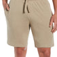 Cubavera Shorts Masculino Solid Double Knit com 9 Cordões Bege Tamanho X-G