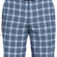 Shorts de golfe xadrez elástico com absorção de umidade para homens do PGA Tour, azul, tamanho 34