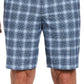 Shorts de golfe xadrez elástico com absorção de umidade para homens do PGA Tour, azul, tamanho 34