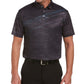 Camisa polo texturizada masculina PGA Tour, preta, tamanho médio