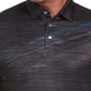 Camisa polo texturizada masculina PGA Tour, preta, tamanho médio