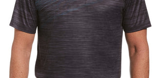 Camisa polo texturizada masculina PGA Tour, preta, tamanho médio