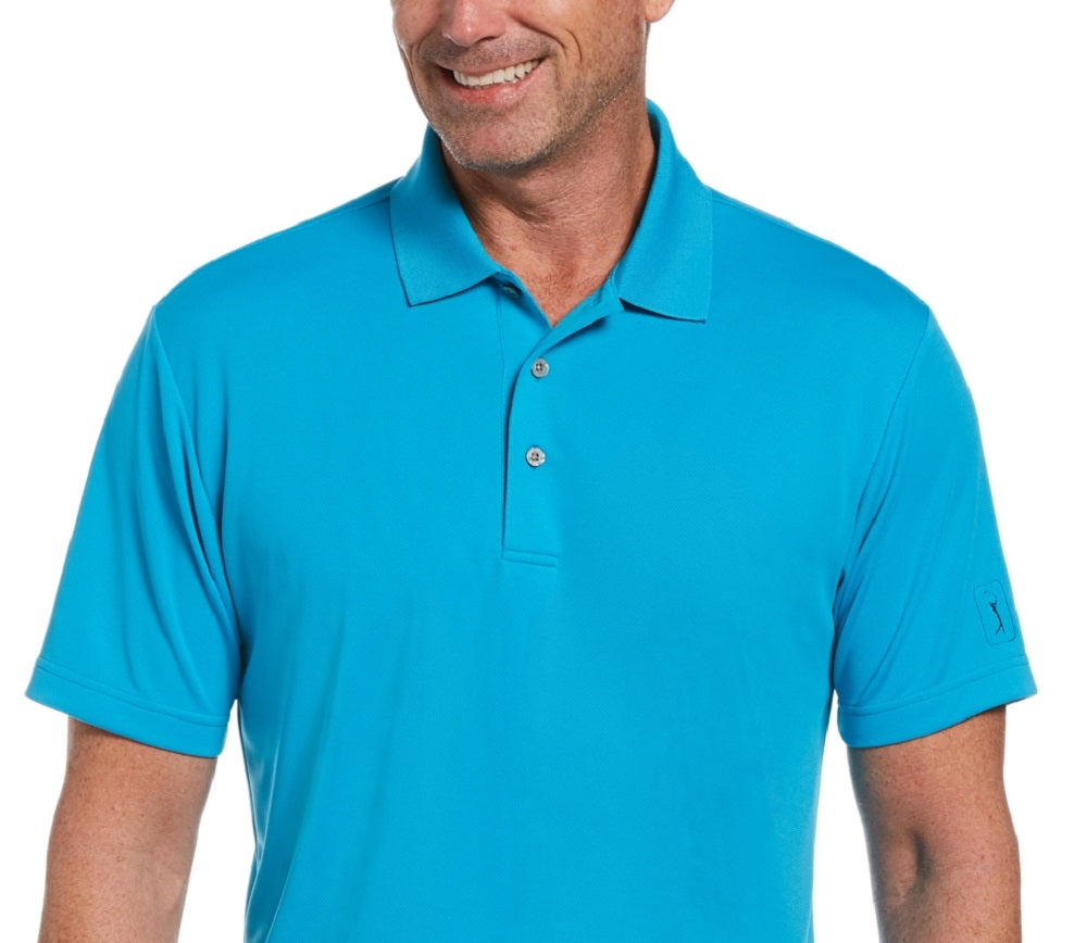 Camisa polo masculina Airflux do PGA Tour, azul, tamanho extragrande